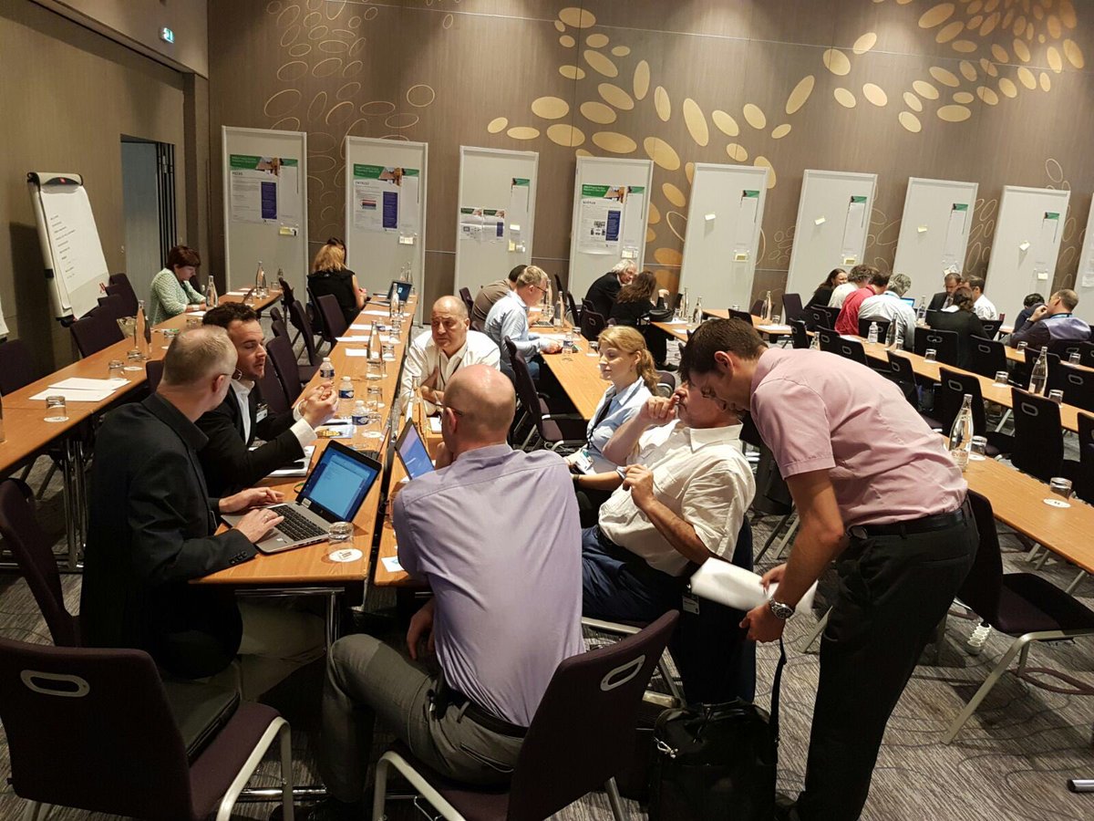 ITEA_4's tweet photo. #PODays2016 brainstorming galore! Keep it up and cu in the plenary @18:00 for intermed. results #innovation https://t.co/4VqnZrjWmb