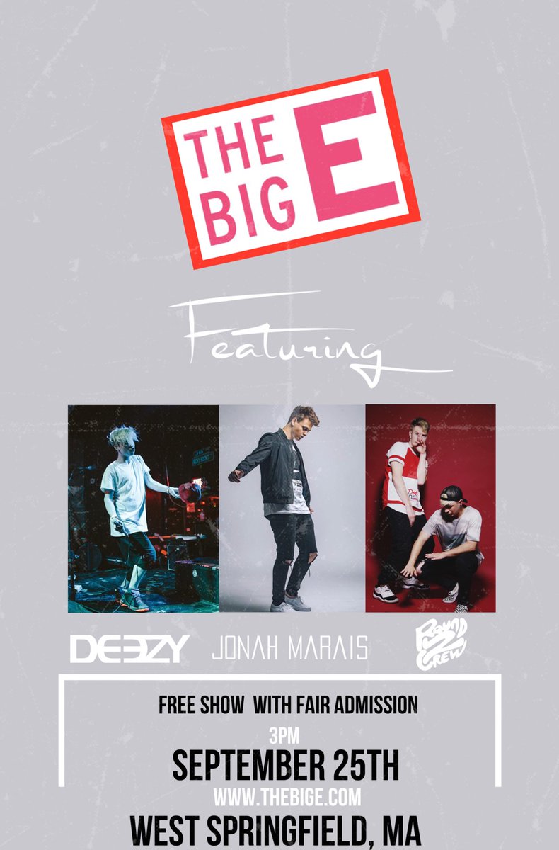extramarais's tweet photo. super excited to announce that I'm doing a FREE show @TheBigEFair on September 25 w/ @Round2Crew &amp; @TheDylanHolland! https://t.co/vR1D2GA6xN