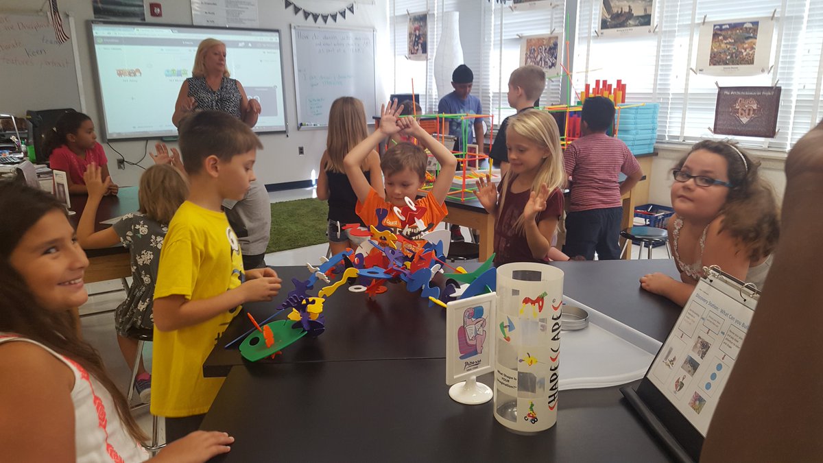 BelleGroveAACPS's tweet photo. Team building activities in arts & humanities. #3rdgradeswag #AACPSAwesome https://t.co/kL58nEqV62
