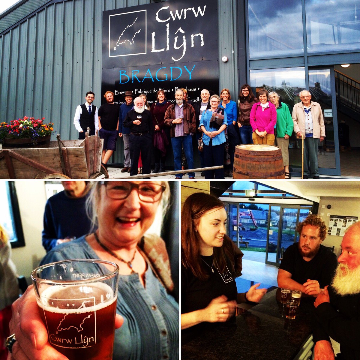 Noson dda yn mragdy newydd <a href="/CwrwLlyn/">Cwrw Llŷn</a> neithiwr - diolch i Myrddyn ac Ann am y croeso 🍻 #DysguCymraeg #PethauBychain