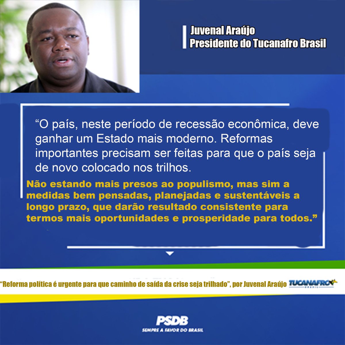 Juvenal_Araujo's tweet photo. Reforma política é urgente para que caminho de saída da crise seja trilhado https://t.co/RsoofwwsLa https://t.co/ES32JgaiiW