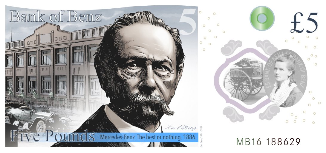 MBSW's tweet image. If Mercedes-Benz designed the new #fivepoundnote ...

#safer #stronger #cleaner