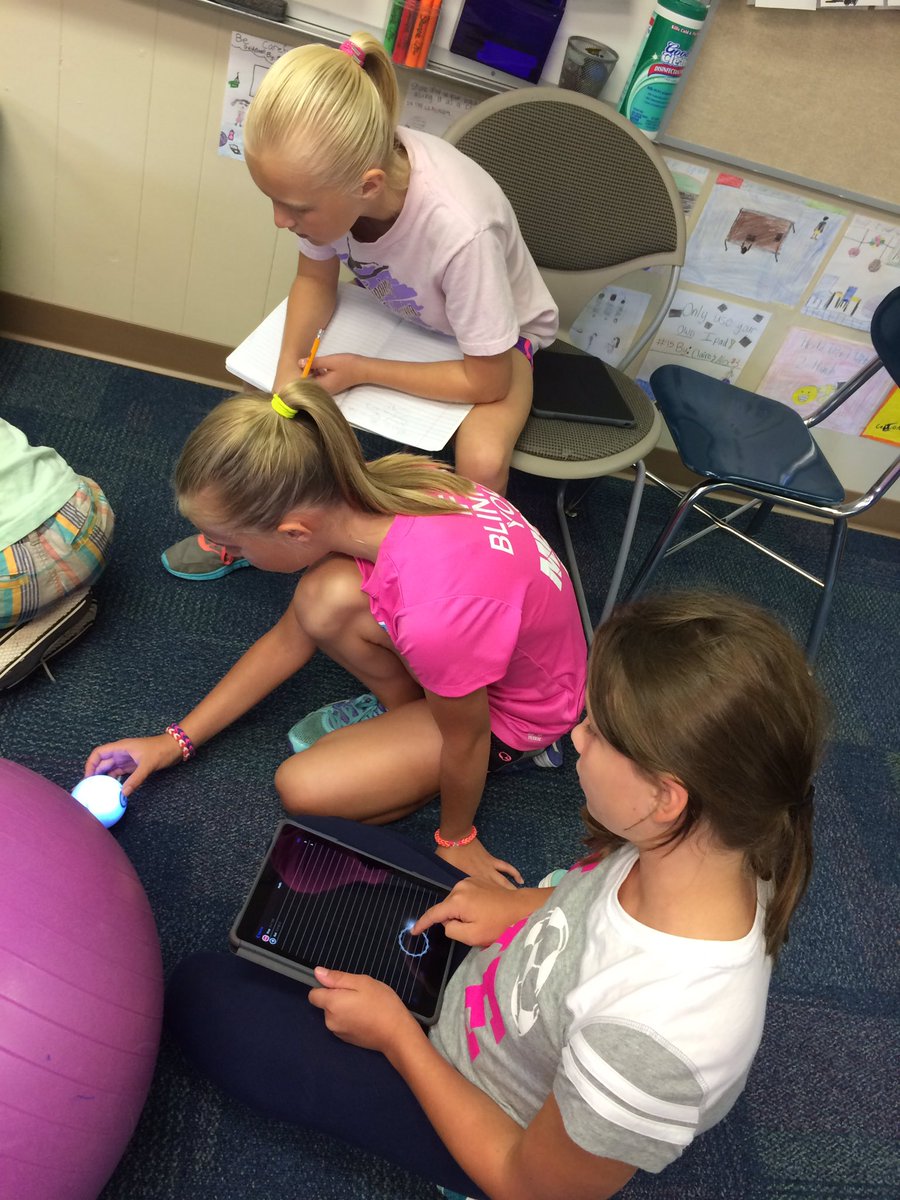 MrsSkaggs4's tweet photo. Coding the @Sphero to get to the square for a future math project #mathprocess https://t.co/5Gzr2fqPcv