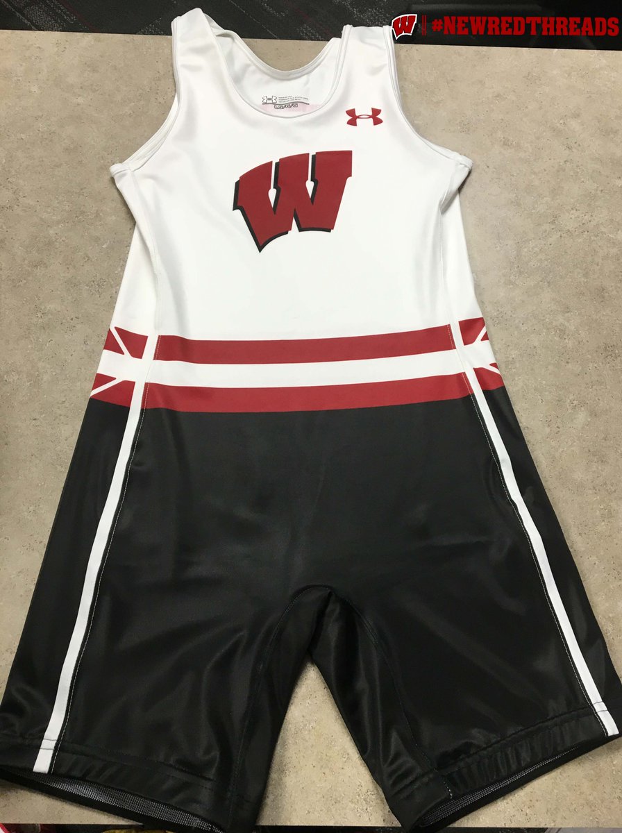 BadgerWrestling's tweet photo. Peep the new look. 👀 #NewRedThreads #Badgers https://t.co/cRODvWxFrV