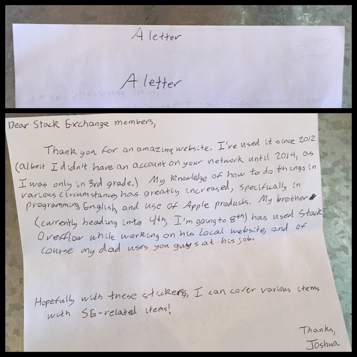 StackOverflow's tweet photo. We couldn't be prouder of our community, and what they do every day to help all the Joshes (and Janets) out there. https://t.co/pNH3hJcxV8