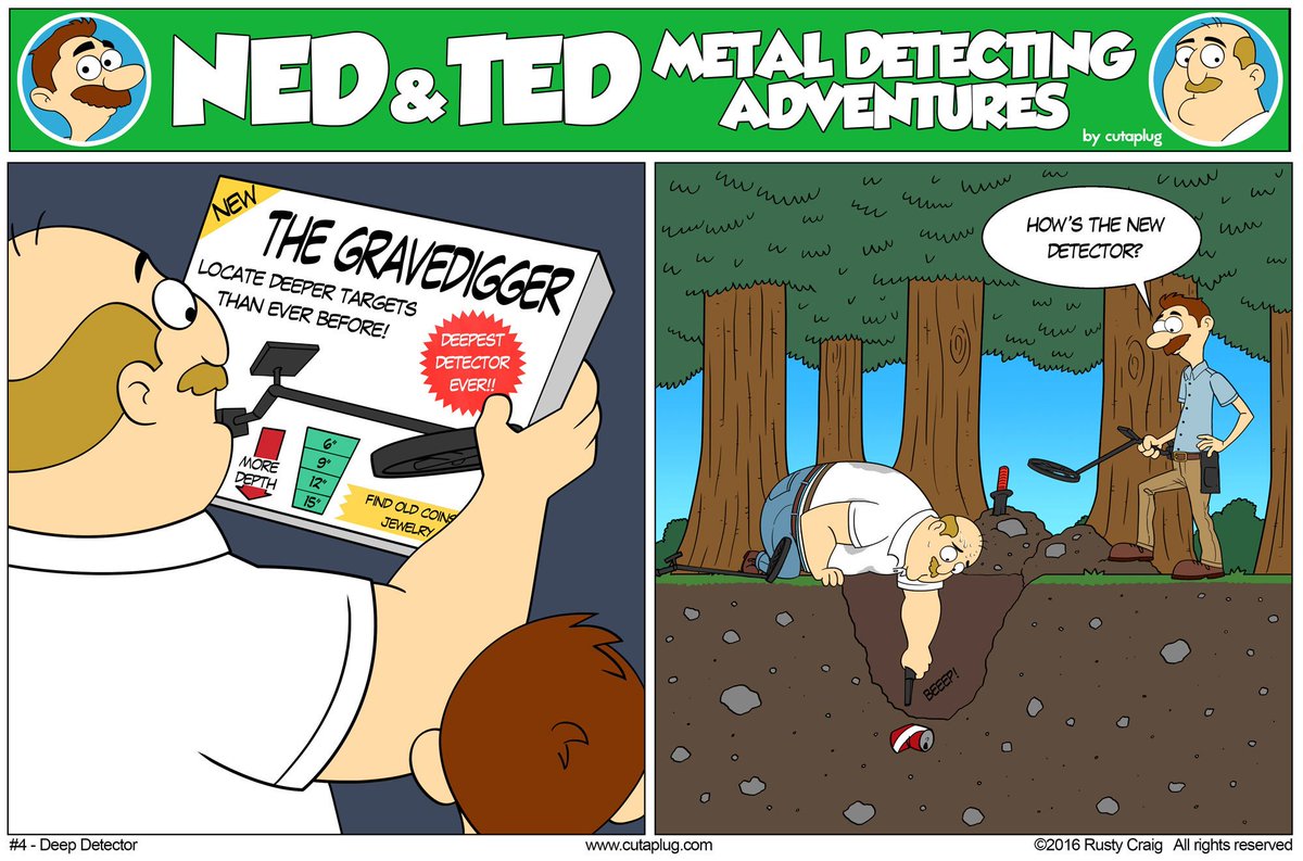 Cutaplug's tweet image. Latest metal detecting comic please share if you like =)