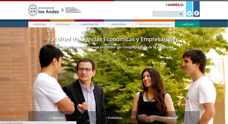 econuandes's tweet photo. Facultad de Ciencias Económicas y Empresariales UANDES estrenó nuevo sitio web. https://t.co/wmZtURD9qm https://t.co/gmhDzNfqDa