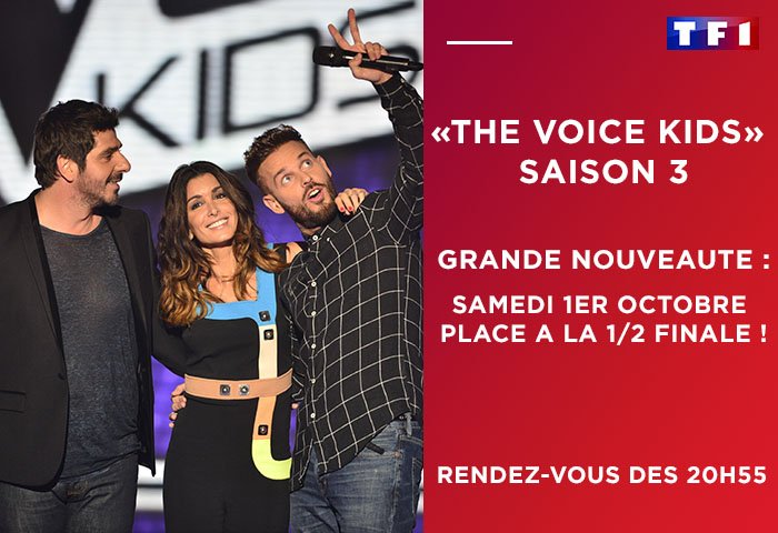#TheVoiceKids place à la 1/2 finale samedi 1er octobre dès 20h55 !