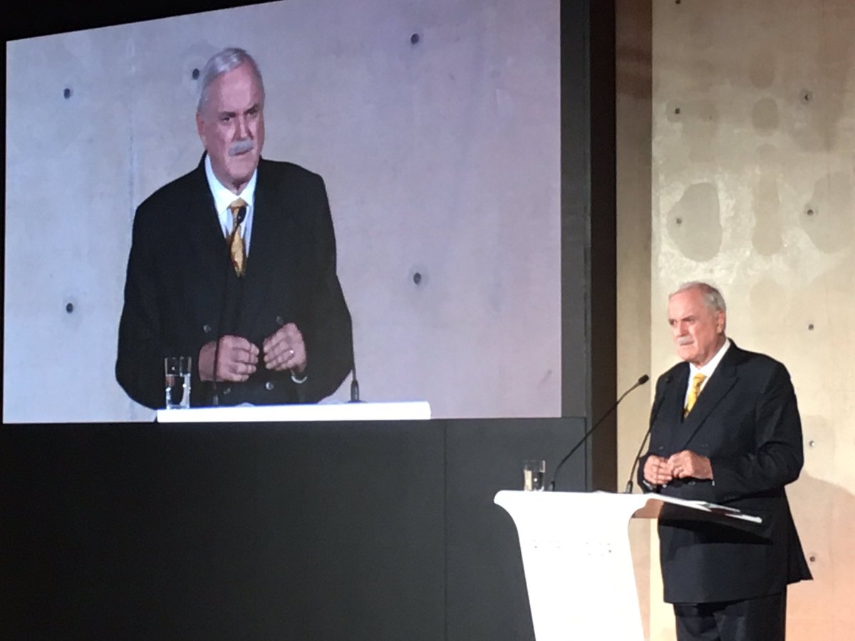 RosedOr's tweet photo. "The trouble with executives is they don't trust the talent We've a better record than suits" @JohnCleese #RDO16 https://t.co/a3WW9axF0N