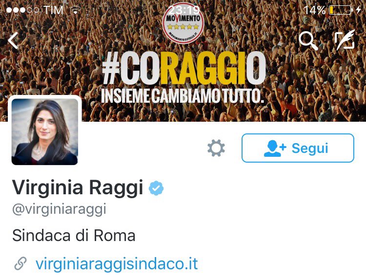DeborahCivello's tweet photo. Virginia forse voleva dire "cambiamo tutti". #roma #ultimiraggi https://t.co/v5vTurWNwj