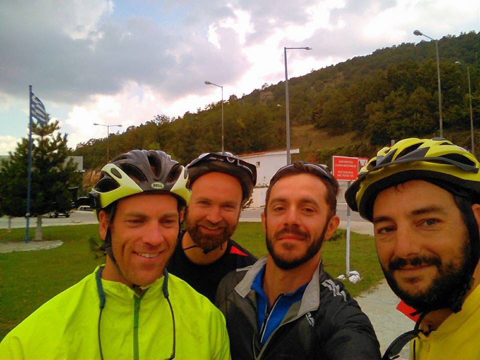 PedallingRev's tweet photo. It's official we have climbed big #mountains, #crossedeurope &amp; made it2 #Greece 🇬🇷🎉 #refugeecrisis #ukcyclechat https://t.co/H93272wVHl