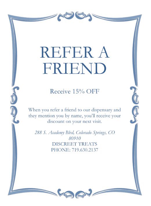 We've kicked off our Refer a Friend program! ANYONE is eligible to participate to receive the 15% discount!!