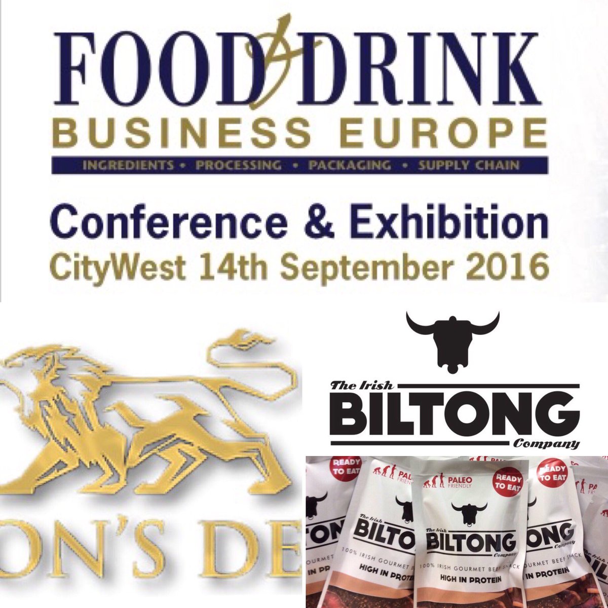 Irish Biltong Co. 🏆 (@irishbiltong) on Twitter photo Excited to be Stepping into the Lions Den <a href="/CitywestHotel/">Citywest Hotel</a> tomorrow. @FoodDrinkEvent #FoodDrink16 Excited to be Stepping into the Lions Den <a href="/CitywestHotel/">Citywest Hotel</a> tomorrow. @FoodDrinkEvent #FoodDrink16