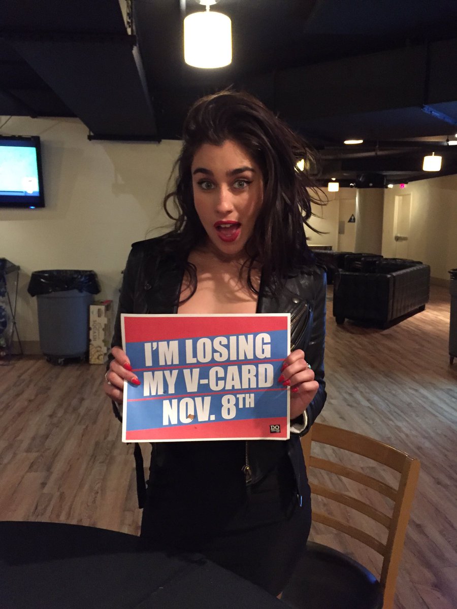 LaurenJauregui's tweet photo. I want you to #LoseYourVCard this year with me and @dosomething! Please register to vote https://t.co/hVvW3HdkYx https://t.co/VghNLGbV5E