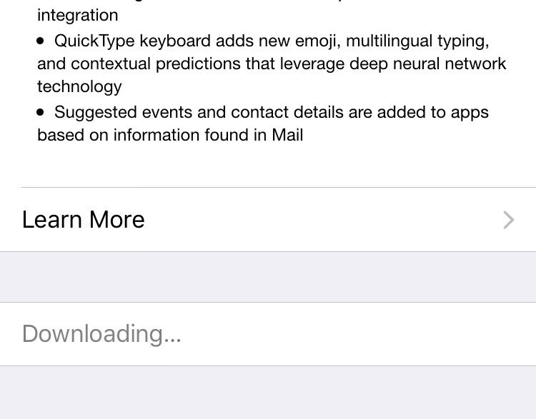#downloading #ios10