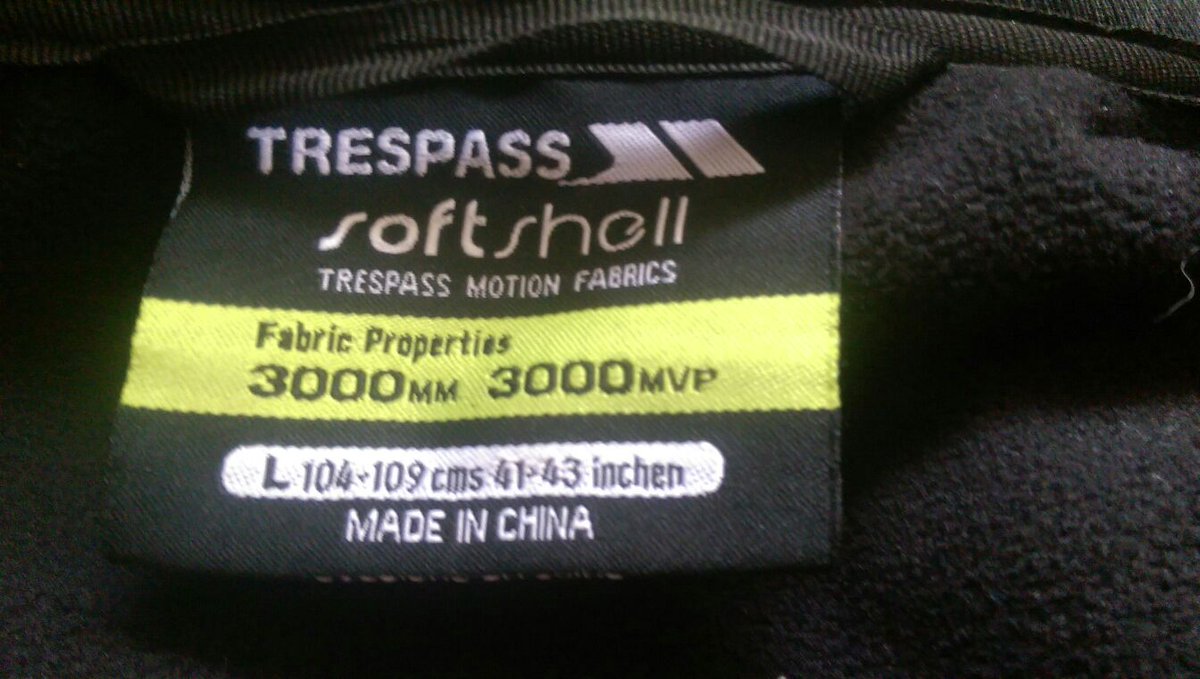 <a href="/Trespass/">Trespass</a> outdoor clothing not fit for outdoors. Completely missleading. Trespass clothing #notfitforpurpus