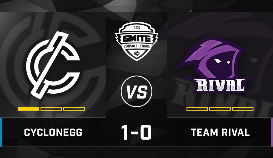 Smite2Esports's tweet photo. .@CycloneGG get a leg up on @TeamRivalGG taking Game 1! Can they rise to number 1? Game 2 is live! https://t.co/L6cOyYPcPQ