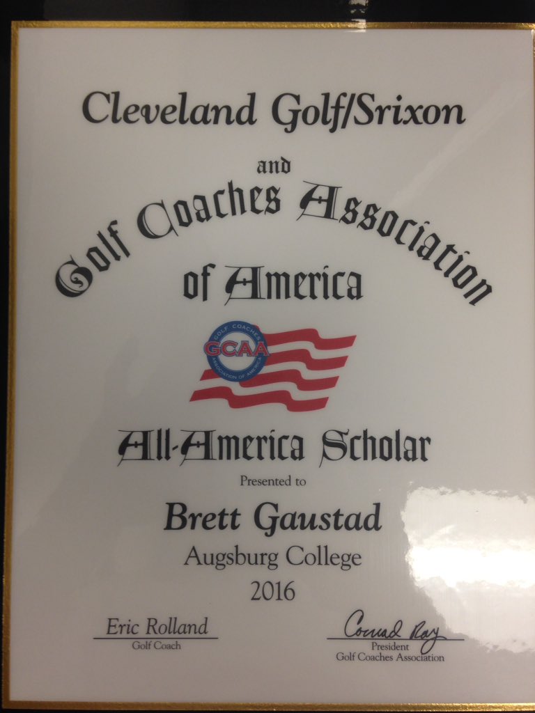 AugsburgGolf's tweet image. Congratulations Brett!