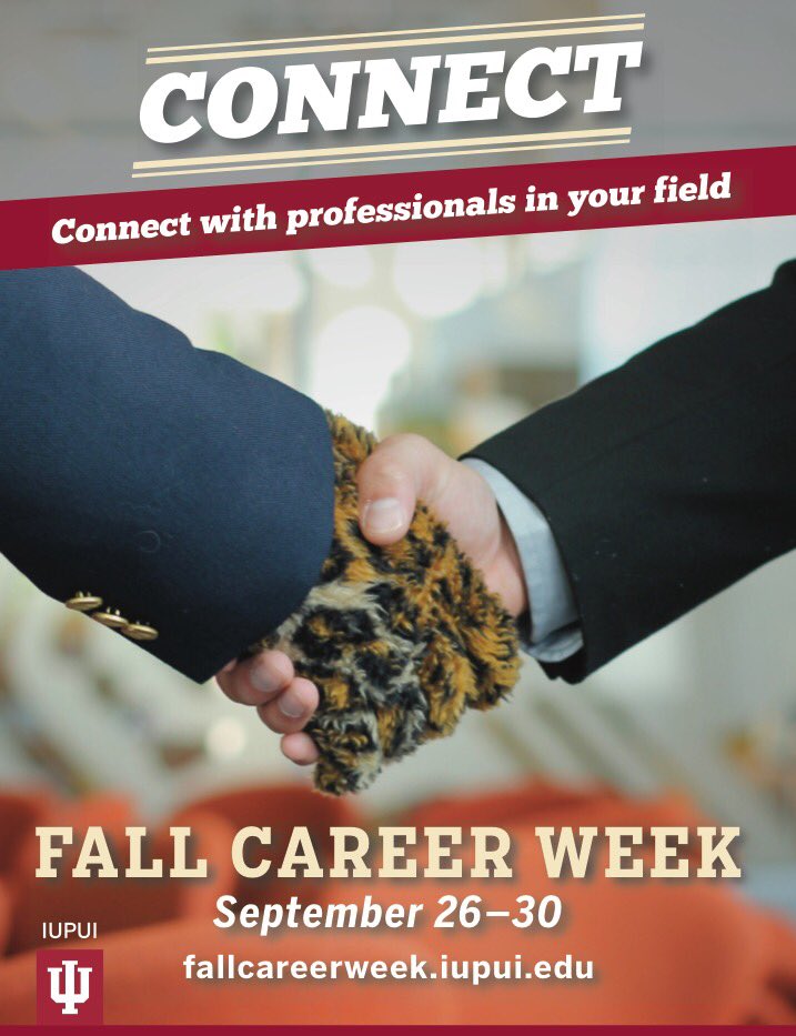 FallCareerWeek's tweet photo. Are you ready for Fall Career Week? More info to come soon! #FCW2016 @iupui https://t.co/nuOSBwQRAc