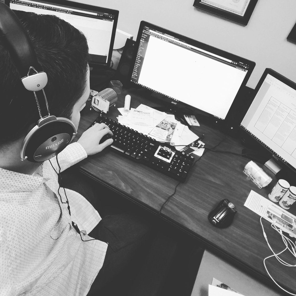 #behindthescenes at Pixel Expanse. Tim's hard at work on our next big #website #webdesign #bigthingscoming
