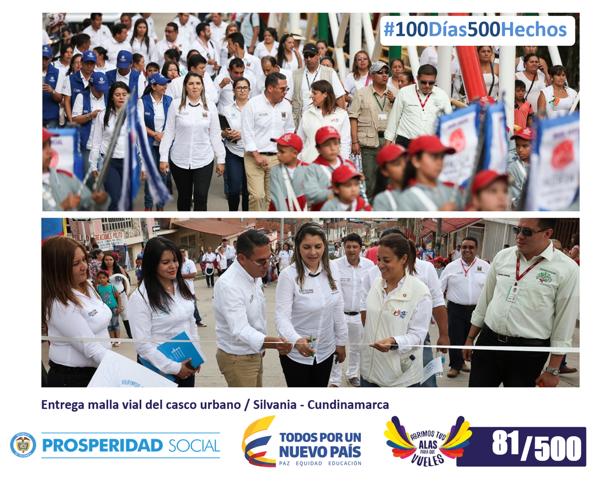 ProsperidadCol's tweet photo. Directora @TatyanaOrozco hizo entrega de malla vial urbana en Silvania #Cundinamarca #InfraestructuraSocial https://t.co/UPqWwS60tS