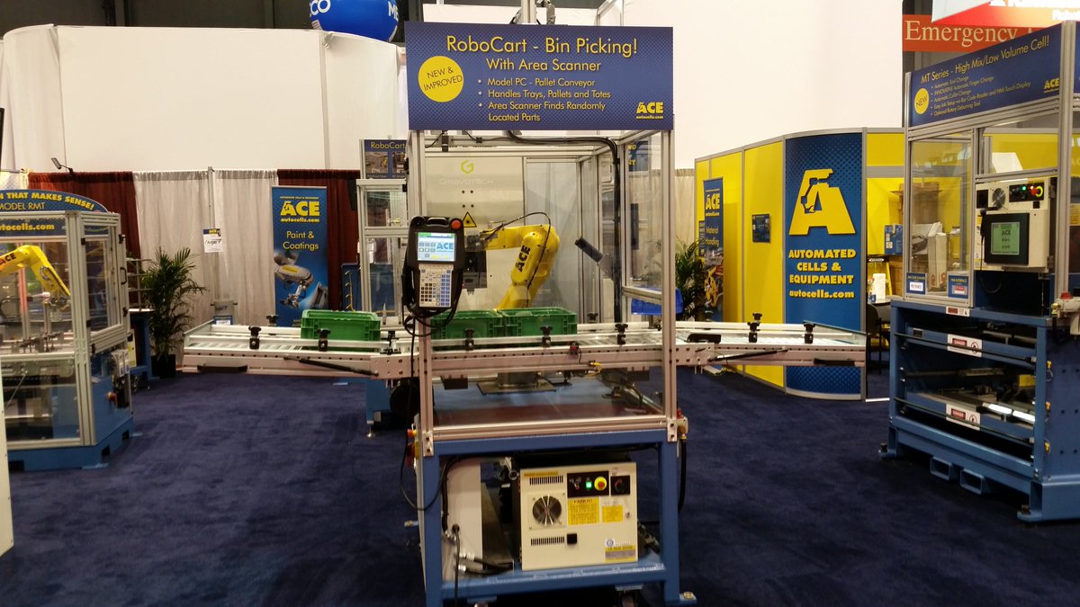 adaptecsolution's tweet photo. We have @TechniforUSA laser marker in booth N-6260 using @FANUCAmerica #robot and 3D Area Scan Technology #IMTS2016 https://t.co/C4bY0Pb7ov