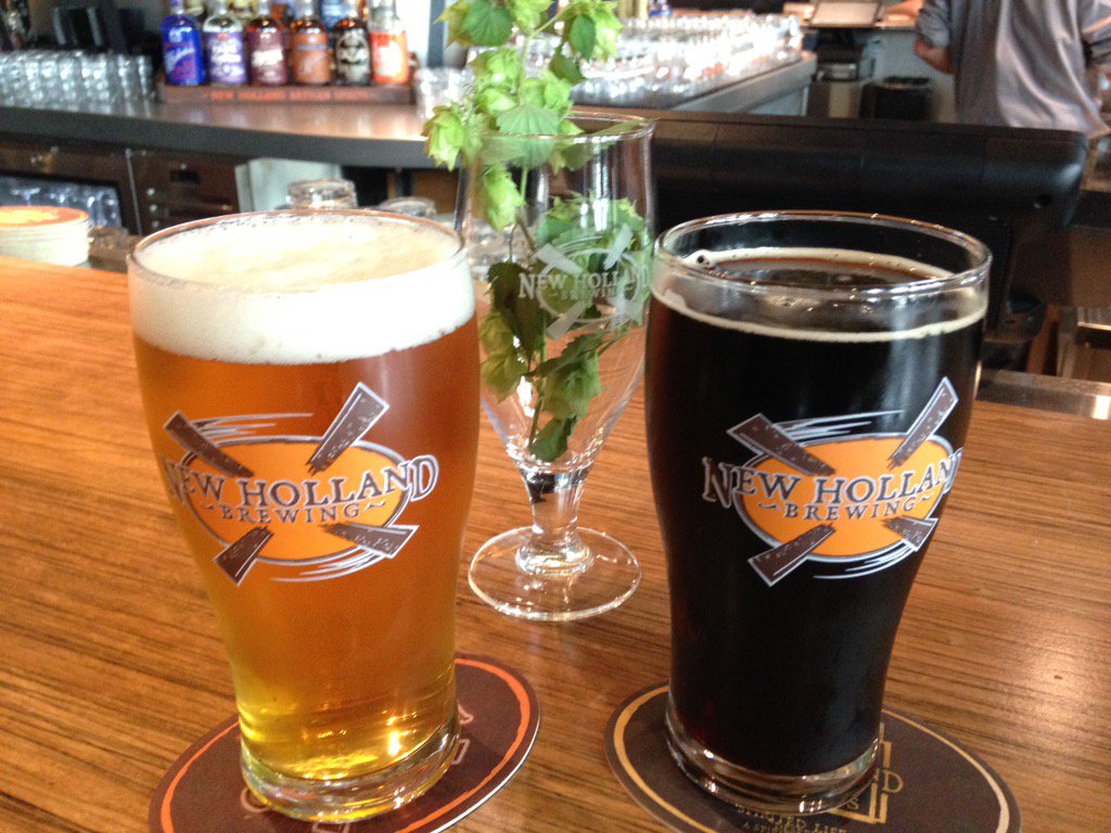 LeighAnnTowne's tweet photo. Mmm! @newhollandbrew beers flowing for #grandrapids Thurs. #TheKnickerbocker @FOX17MorningMix @FOX17 #mediapreview https://t.co/CH4JWUZTba