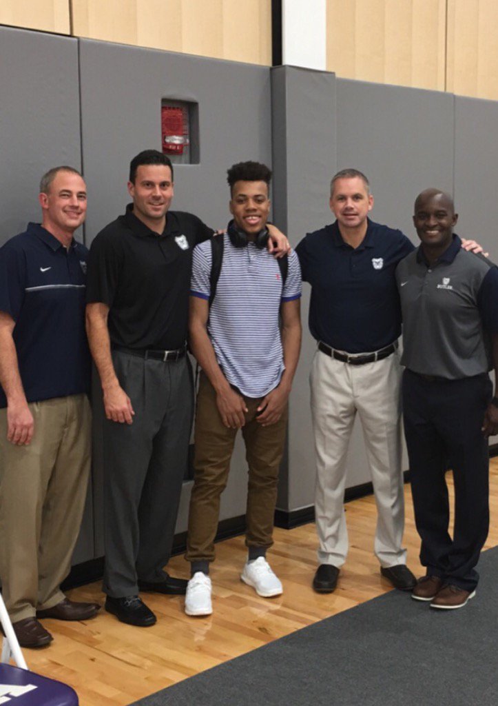 RivalsNation's tweet photo. Butler coaching staff four deep at Cushing Academy today to see our guy Wabissa Bede. @Wabissa_B11 the full package. https://t.co/JkMAbrfoEH