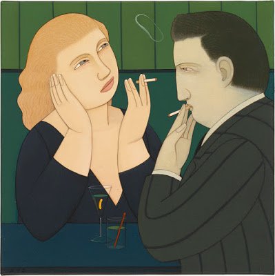 AndrewStevovich's tweet photo. My 2009 #oilpainting 'Smoke Ring' 9" x9" #art #artlovers 
#twitart  #contemporaryart https://t.co/IWicfi0rAe
