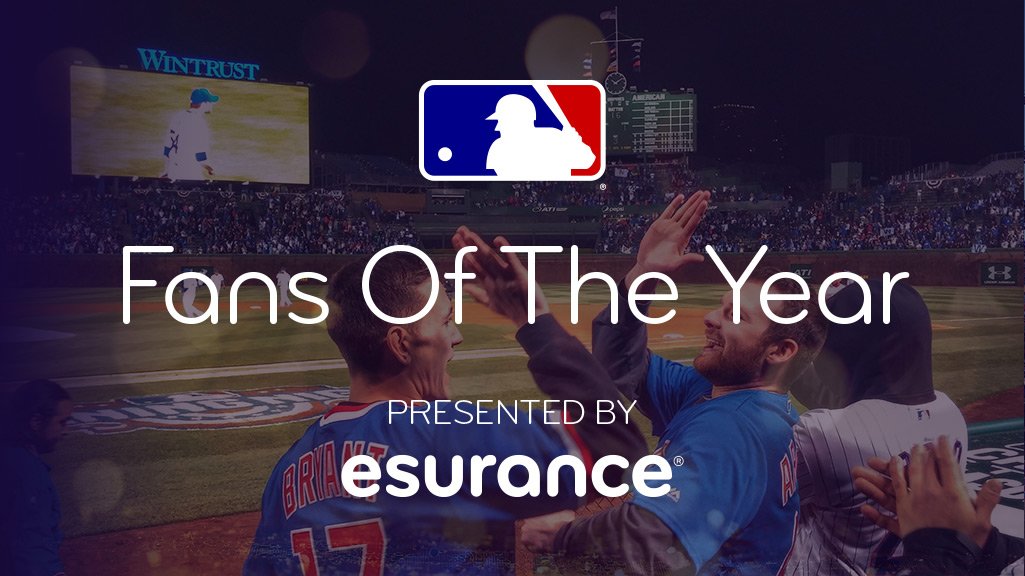 MLB's tweet photo. Who’s No. 1? That's up to you.
The @MLB Fans of the Year, pres. by @Esurance. https://t.co/huySvKRuoa https://t.co/Fj8kXYC3CX
