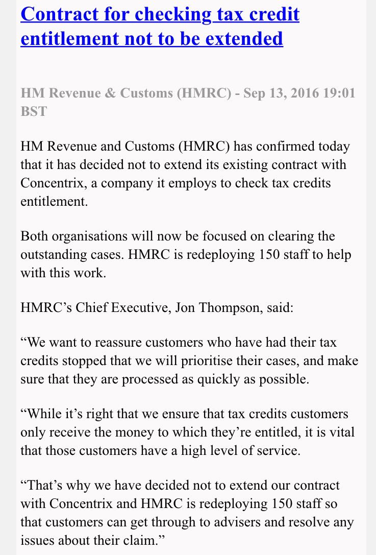 VictoriaLIVE's tweet photo. BREAKING: HMRC won't extend contract with #Concentrix following outcry over wrong tax credit cuts #VictoriaLIVE https://t.co/7VdPEFMa8U