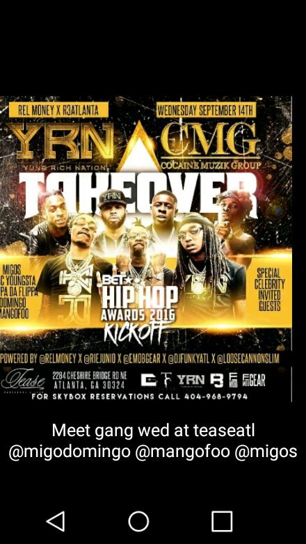Leo_tavan's tweet photo. @MigoDomingoo &amp; @MangoFoo live wed at #teaseatl with @migos &amp; @BlacYoungstaFB #YRNTAKEOVER. #YRN x #CMG https://t.co/ehHeAxvoDl