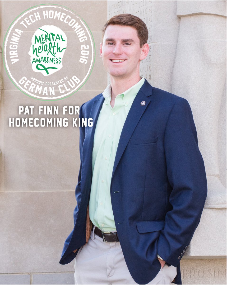 patfinn45's tweet photo. Excited to promote something I am passionate about - mental health - this fall for @VTHomecoming and @VTGermanClub! https://t.co/lR2T0G0gjb