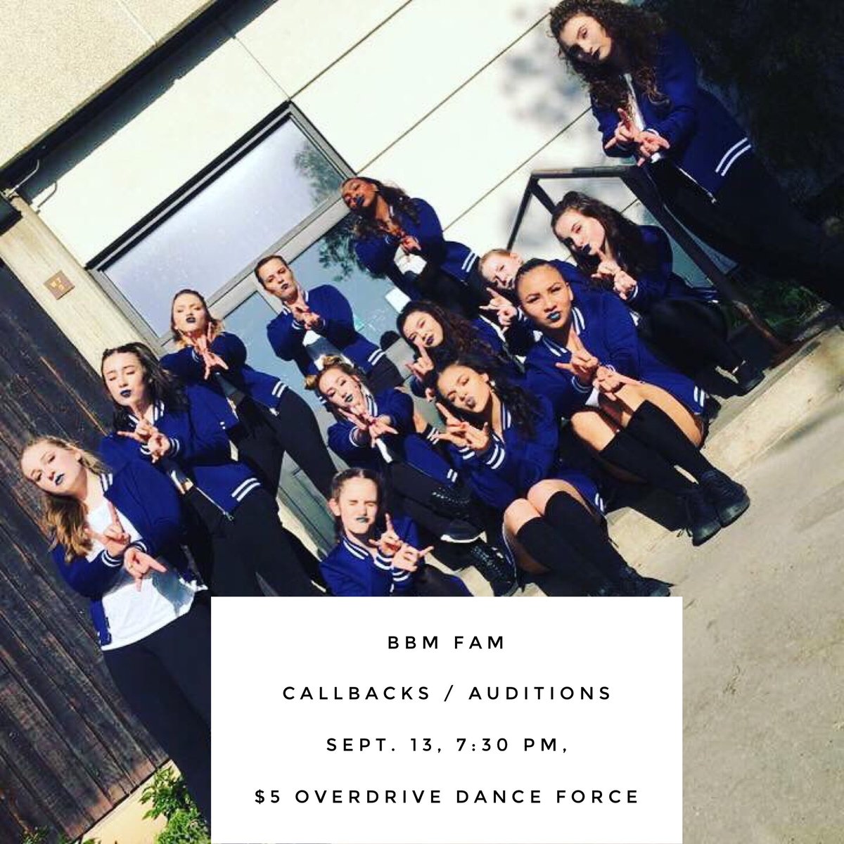 BBMdanceYEG's tweet photo. TONIGHT - callbacks/auditions go down @ ODF @ 7:30 pm. Are you the baddest? Show us what you've got! ππ #BBMtakeover https://t.co/sSRNfNhdCG