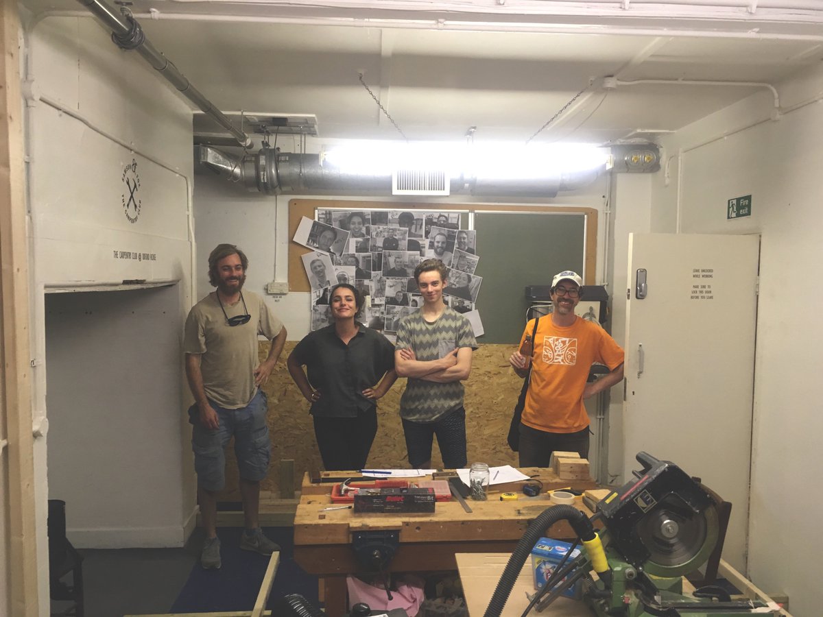 Meet the star team working hard so we can reopen next week! #workshop #makerspace #wood #BethnalGreen <a href="/steakhouse/">erin deighton</a>