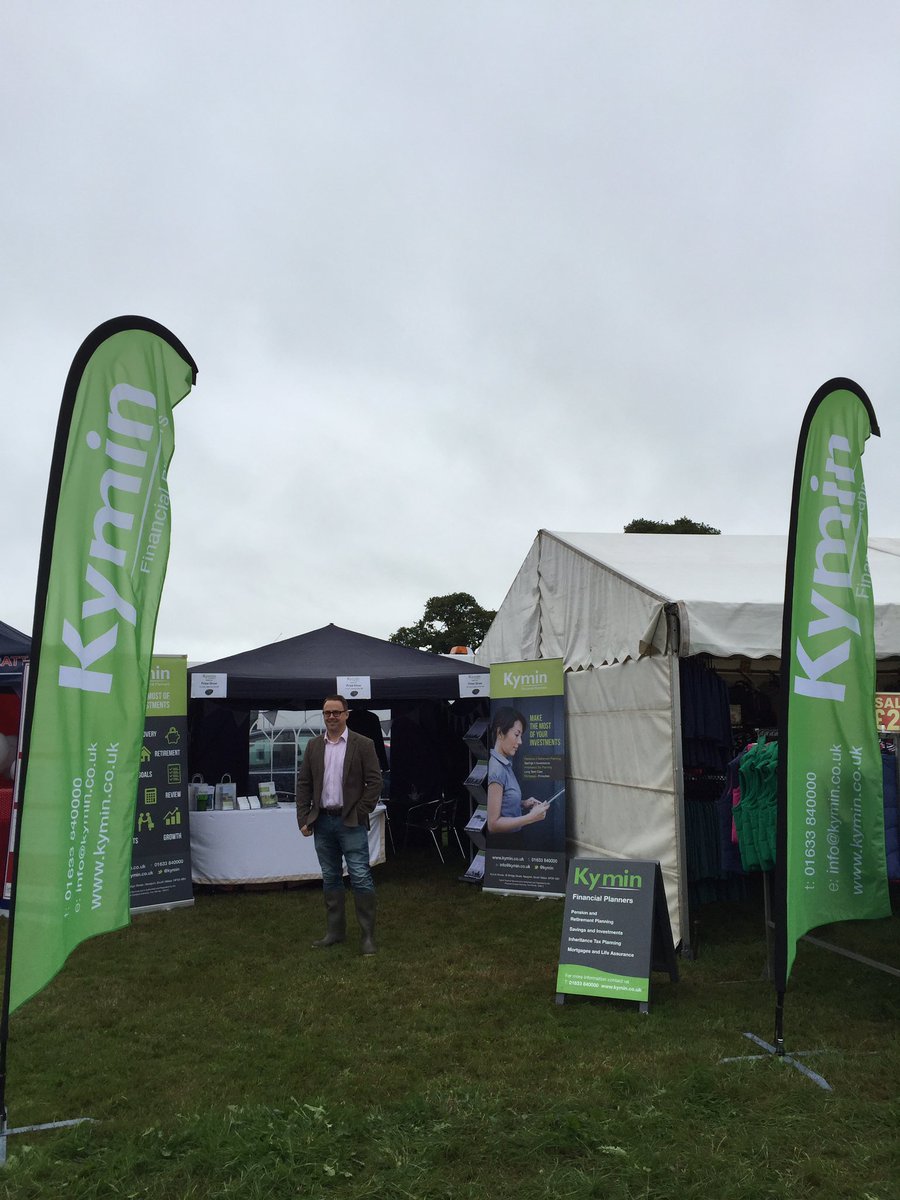 Kymin's tweet image. Thanks to @Hallphoto @DesignerPrint for our new flags, we think they look great #branding #Kymin #green #identity