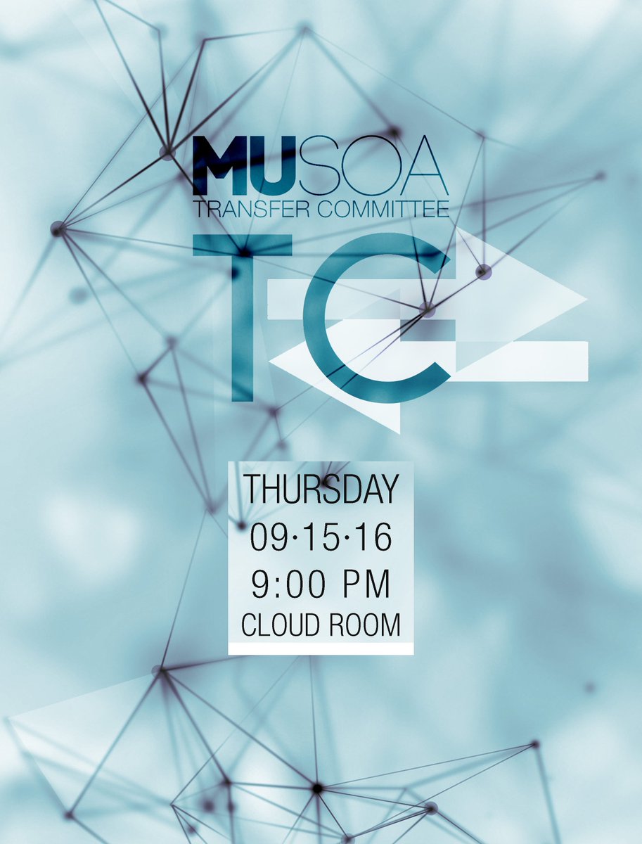 SchoolofArchitecture (@muarch) on Twitter photo <a href="/muarch/">SchoolofArchitecture</a> Transfer Committee meets Thursday (9-15) @ 9pm in the Cloud Rm. Come join us! <a href="/muarch/">SchoolofArchitecture</a> Transfer Committee meets Thursday (9-15) @ 9pm in the Cloud Rm. Come join us!