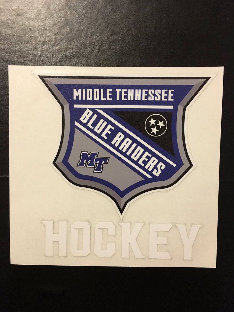 MTSUhockey's tweet image. Car decals are now available for sale. DM us or @Riley_Mac27 to get one today!