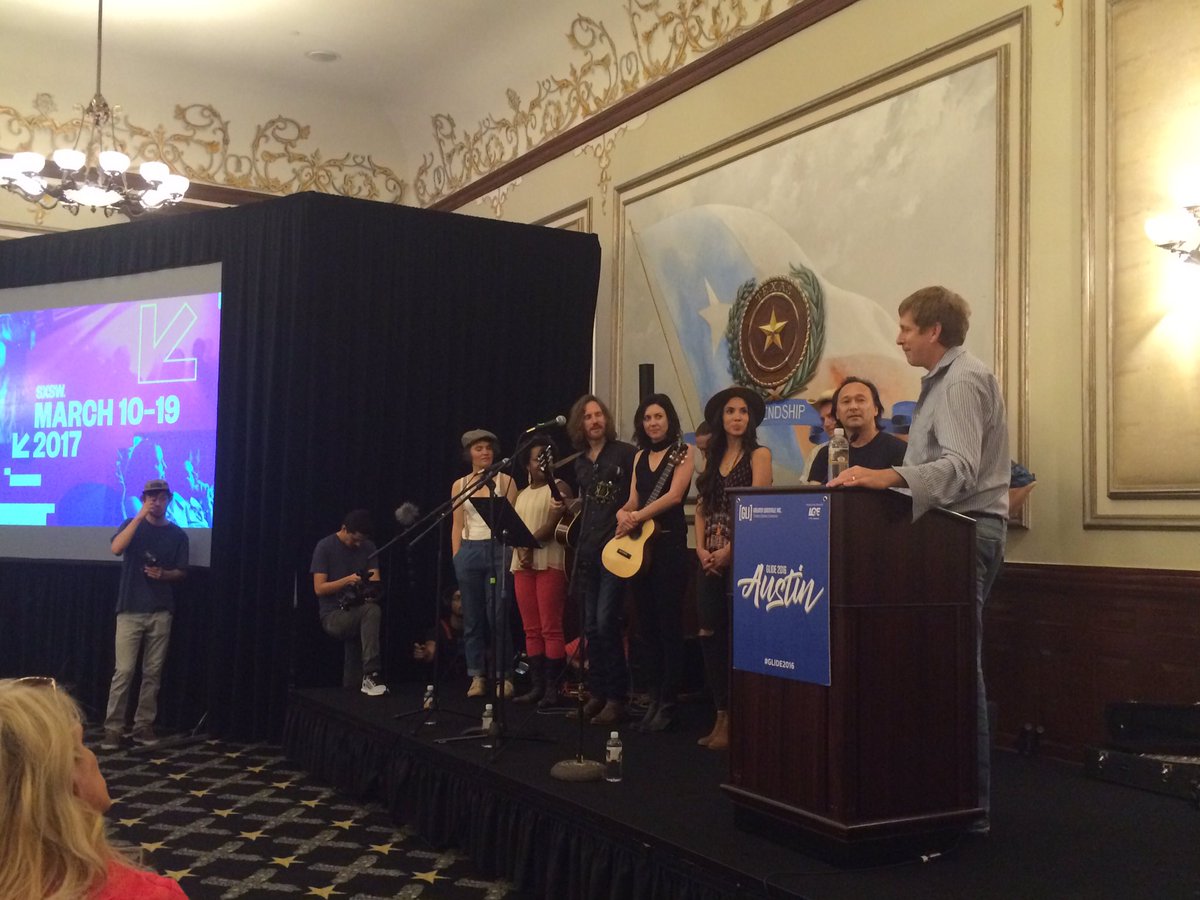 One_Louisville's tweet photo. @Hugh_W_Forrest brings the @sxsw music to #GLIDE2016 https://t.co/q9wESVaF0O