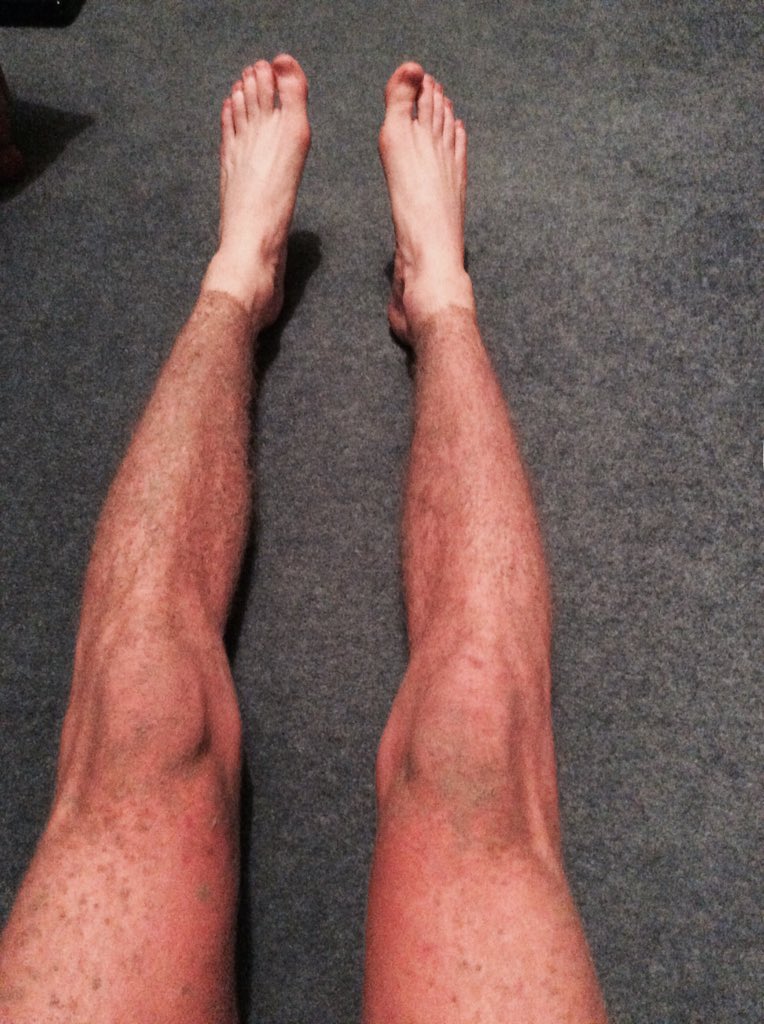 First tan lines for this block of winter training #BackOnTheGrind #HotDogsOrLegs
