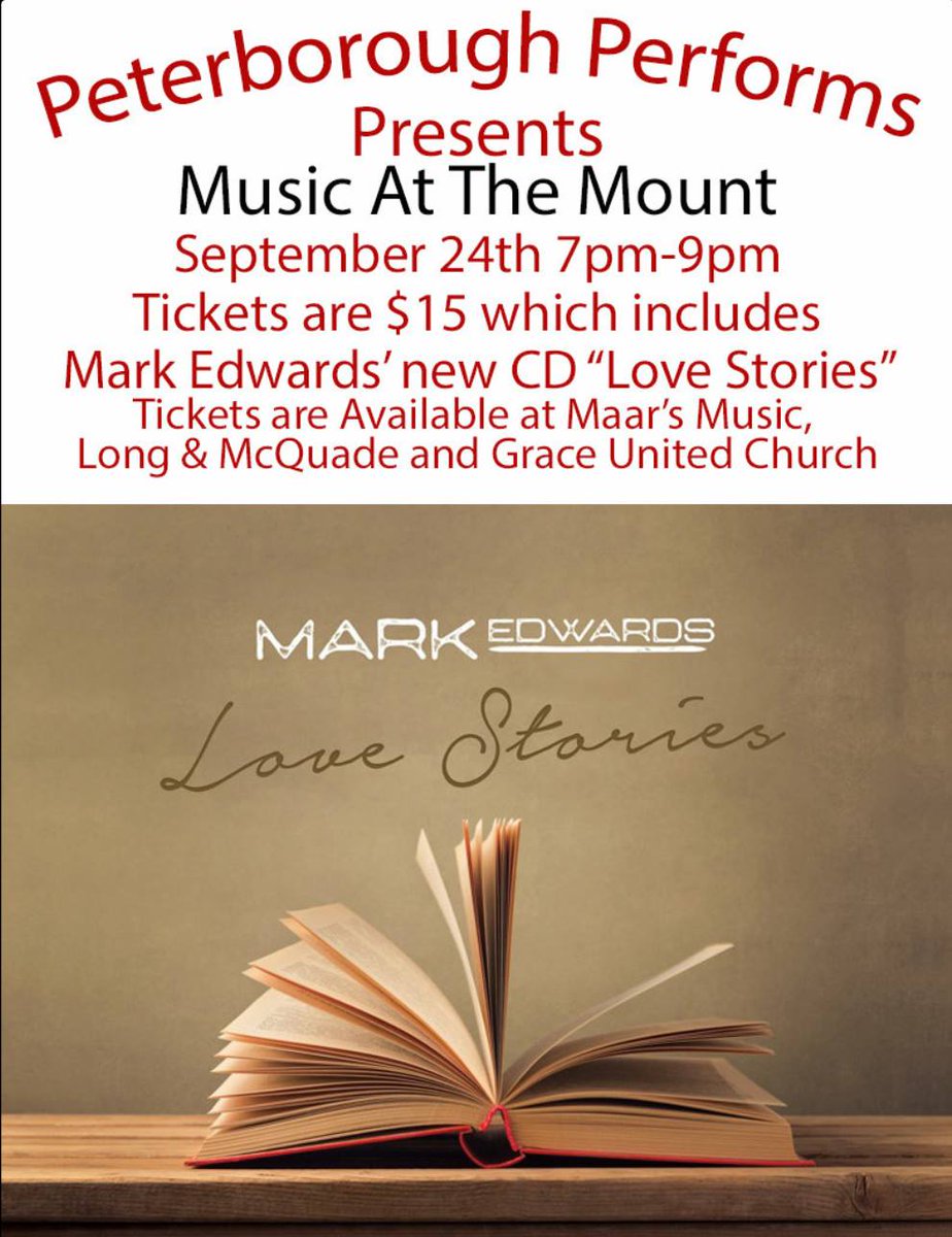 M_Edwards_Music's tweet photo. Join me at @TheMountPtbo on Sept.24 for the release of my new album "Love Stories"! $15 = ticket/cd #Ptbo #LiveMusic https://t.co/AkwjP6dMwB