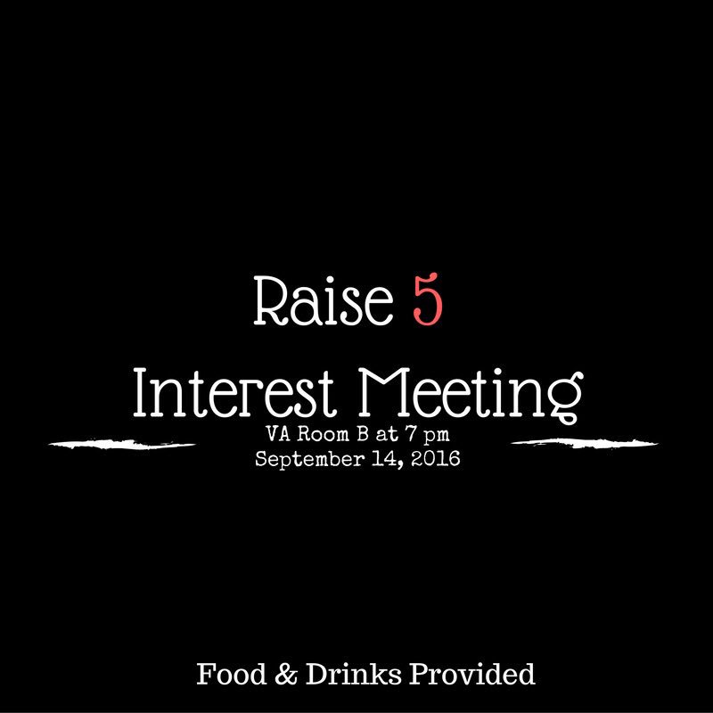 #VCU2020 #VCU19 #VCU18 #VCU17 Raise 5 will be having an interest meeting next week for those looking to learn more