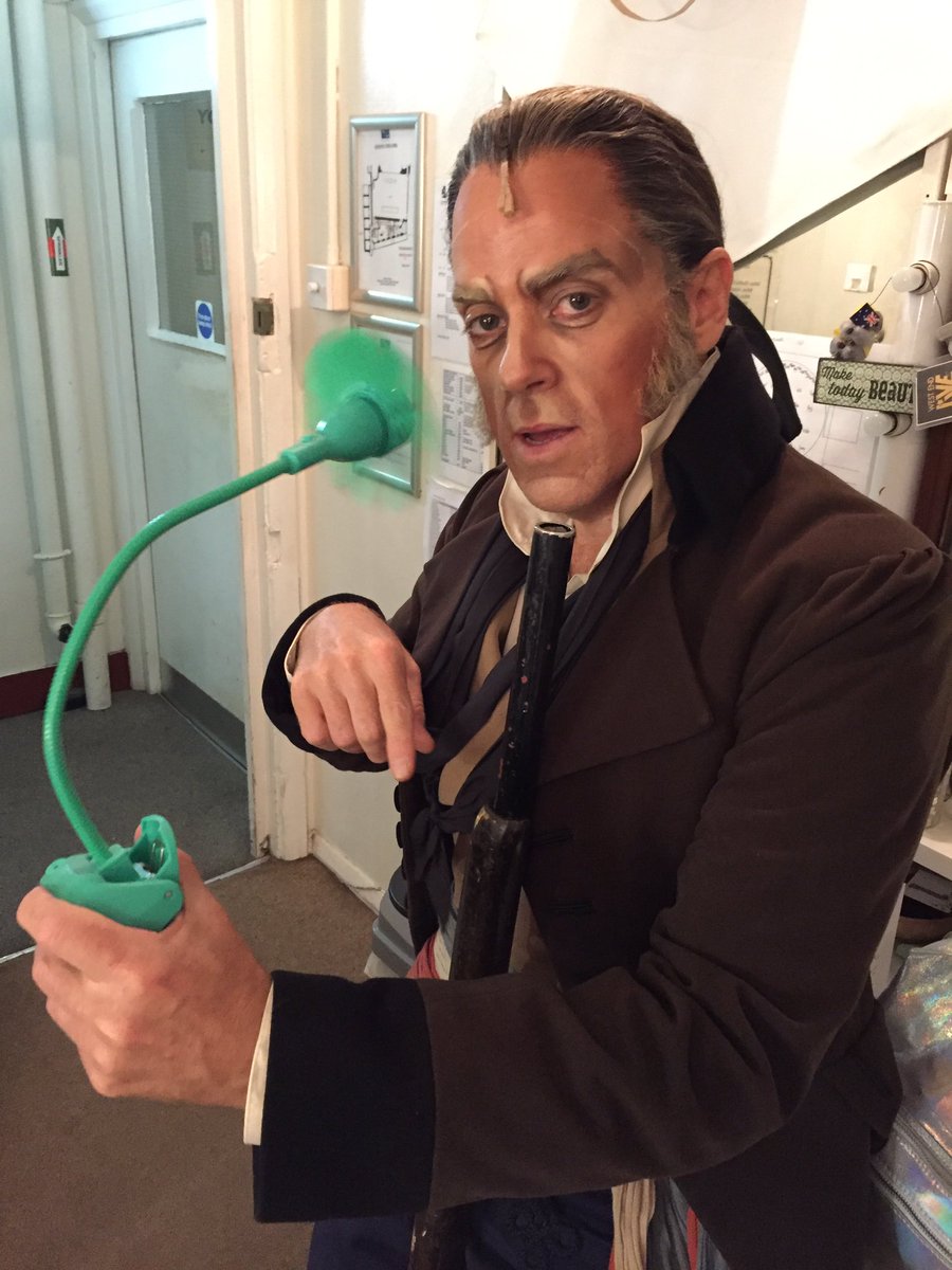 Joloxton's tweet photo. All a bit too much for @jeremysecomb today at @lesmisofficial #heatwave #javert #needsafan https://t.co/zlLHbaaL9o