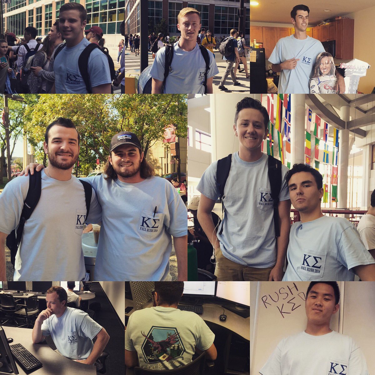 KappaSigmaTU's tweet photo. Rush starts tonight @7pm in the Student Center in room 200C! Look for these shirts if you have questions! #RushKΣ https://t.co/6nq2uqs3Ch