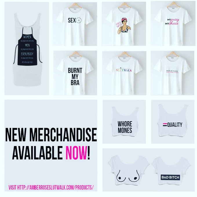 We are almost sold out!!!!Get your new #AmberRoseSlutWalk merchandise now! #October1 https://t.co/5Tihw9ybgp