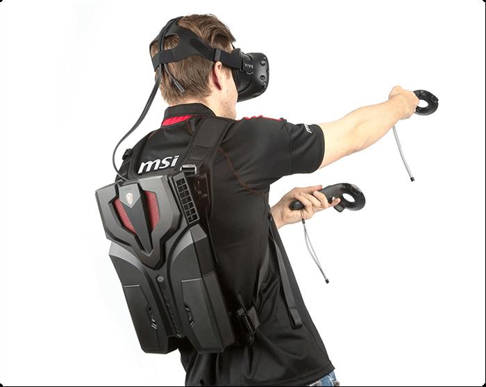 VrZimbo's tweet image. MSI’s VR backpack was built for the HTC Vive tcrn.ch/2cljVWb via @techcrunch #VR