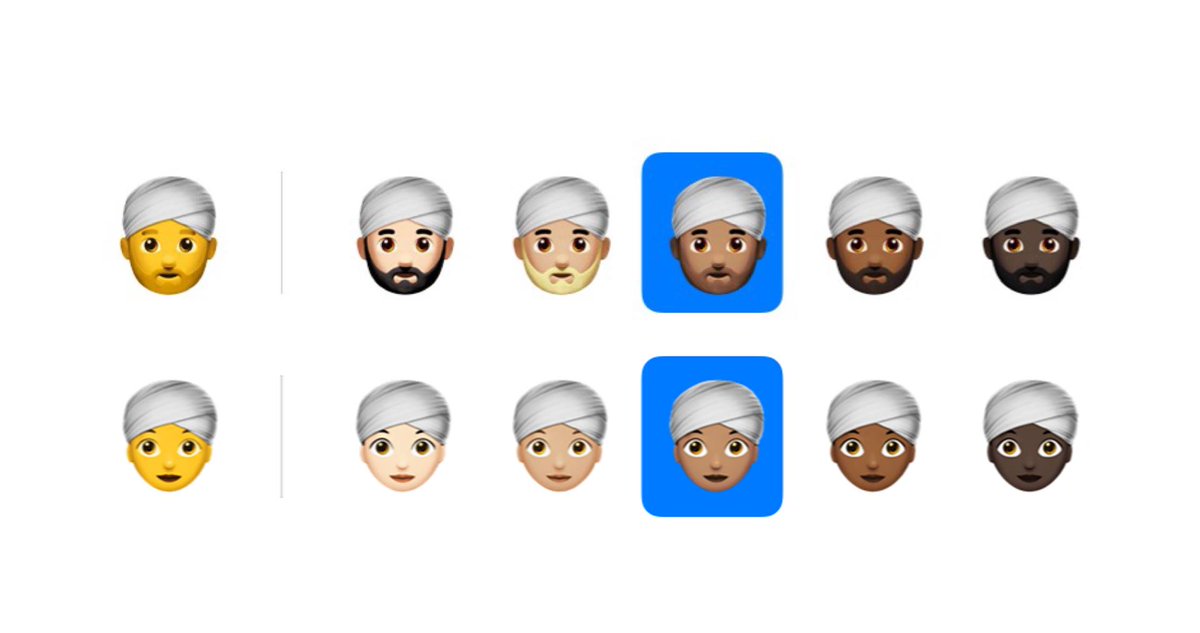 Wait. There are now emojis for Sikh women and bearded Sikh men in the new #IOS10?!
