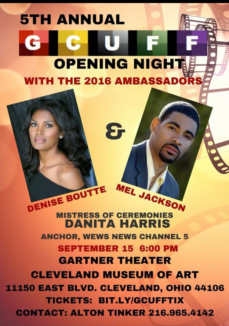 Thursday, September 15 | 6p
<a href="/GCUFF/">GCUFFCleveland</a> Opening Night 
at Gartner Theater 
11150 East Blvd #Cle #UrbanFilmFestival