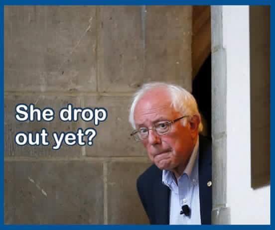 #Bernie checks his shadow...
