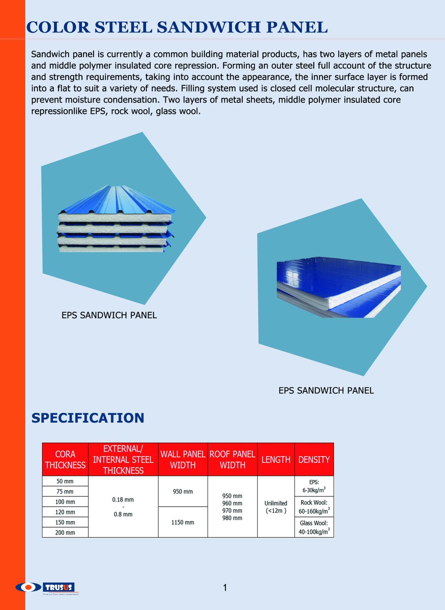 Sunny_TRUSUS's tweet photo. Color Steel Sandwich Panel!
Our new product,are you interested in it?
#TRUSUS #steel https://t.co/muuLHuHV5p